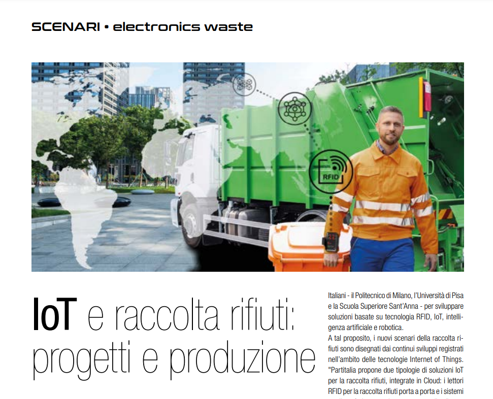 IoT e raccolta rifiuti_Partitalia sulla rivista Selezione di Elettronica