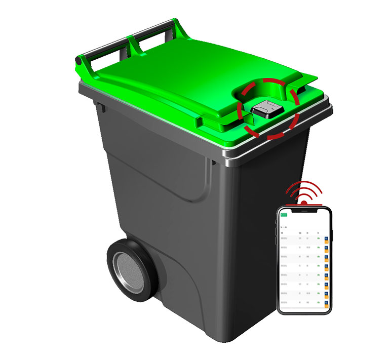Ecosense SmartBin Pro, il bidone innovativo IoT che si apre tramite web app