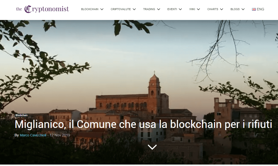 BLOCKCHAIN A MIGLIANICO – The Cryptonomist