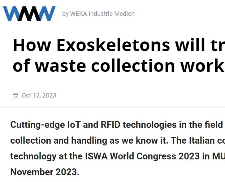 iswa 2023_partitalia presents exoskeletons for waste collection 